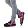 Pink Leopard Print High Top Shoes