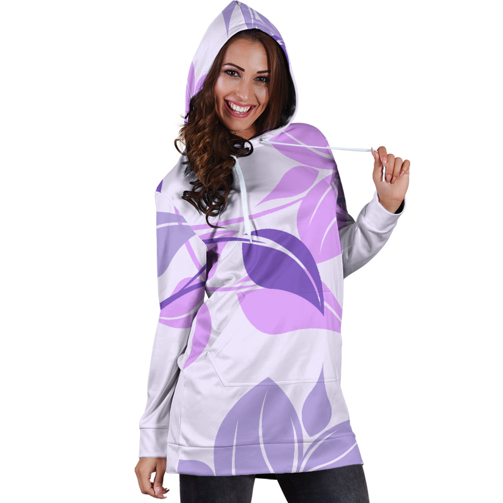 Purple Floral Womens Hoodie Dress