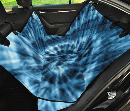 Blue Tie Dye Print Car Back Seat Pet Cover