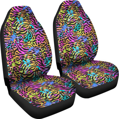 Colorful Abstract Animal Print Car Seat Covers