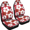 Red Aloha Flowers Car Seat Covers