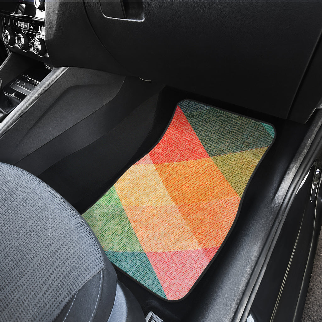 Pastel Diamond Plaid Car Floor Mats