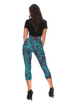 Teal Decor Capri Leggings