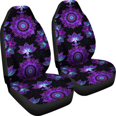 Purple Mandala Lotus Car Seat Covers