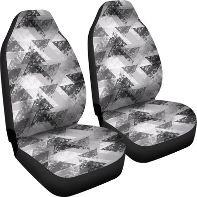 Grey Abstract Triangles Car Seat Covers