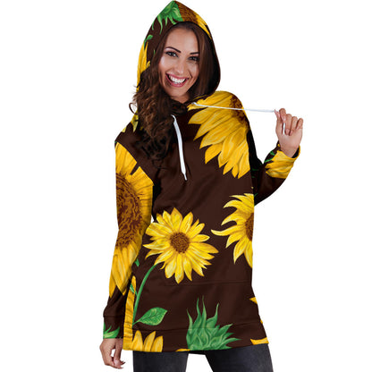 Sunflowers Womens Hoodie Dress