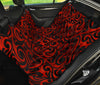 Red Tribal Swirls Car Back Seat Pet Cover