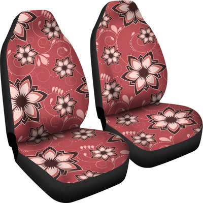 Red Floral Pattern Car Seat Covers