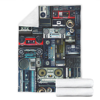 Vintage Stereos Boomboxes Blanket