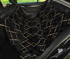 Black & Gold Plaid Car Back Seat Pet Cover