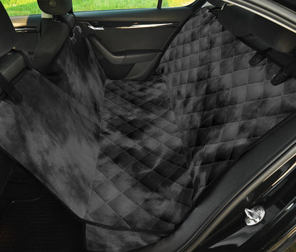 Grey Tie Dye Print Grunge Car Back Seat Pet Cover