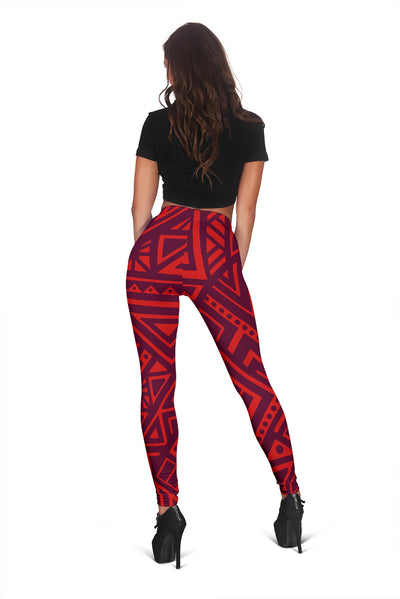 Red Tribal Leggings