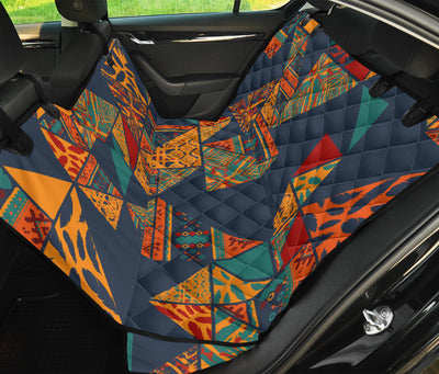 Orange Abstract Pattern Car Back Seat Pet Cover