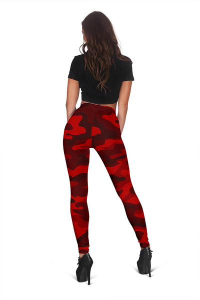 Red Camouflage Leggings