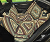 Beige Abstract Car Back Seat Pet Cover