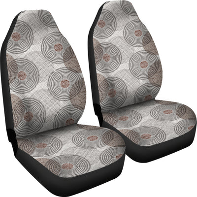 Grey Abstract Circles Car Seat Covers