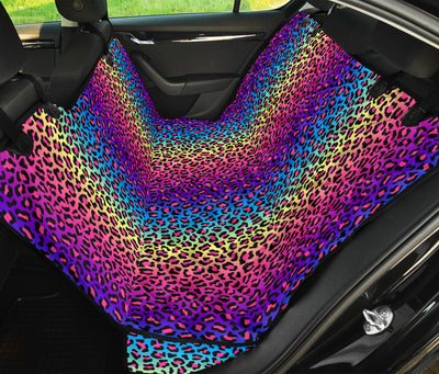Colorful Leopart Print Car Back Seat Pet Cover