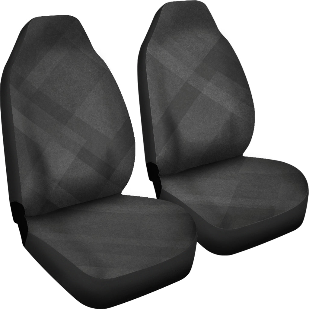 Dark Grey Diagonal Abstract Car Seat Covers