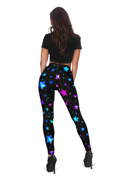 Pink & Blue Stars Leggings