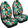 Floral Oranges Car Seat Covers