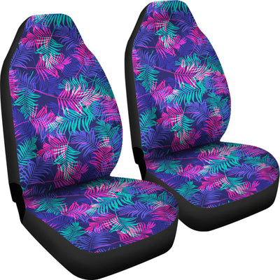 Blue Pink Plants Car Seat Covers