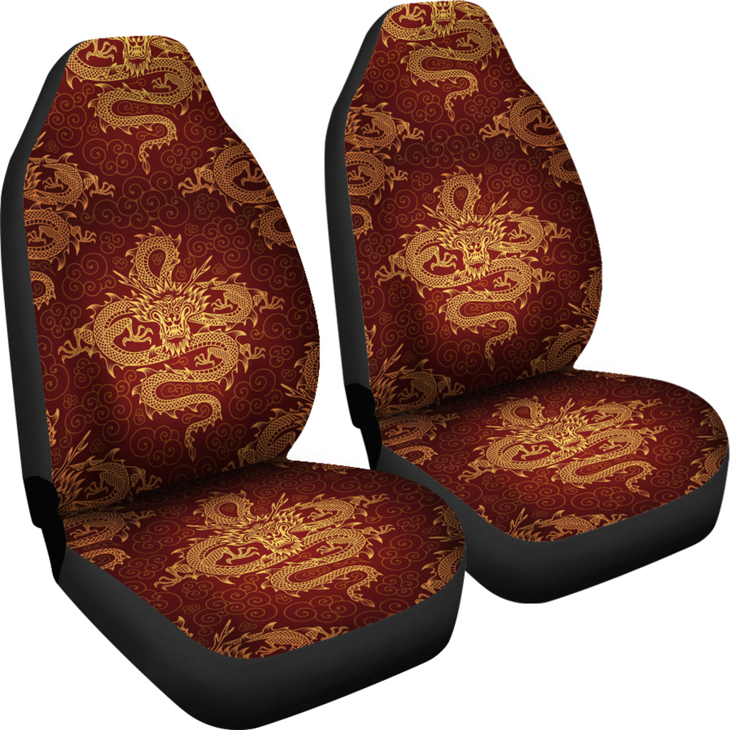 Red Dragon Pattern Car Seat Covers