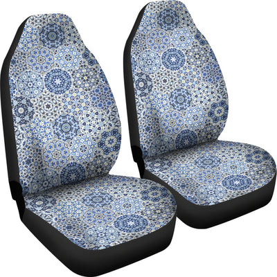 Blue Mandalas Honeycomb Car Seat Covers