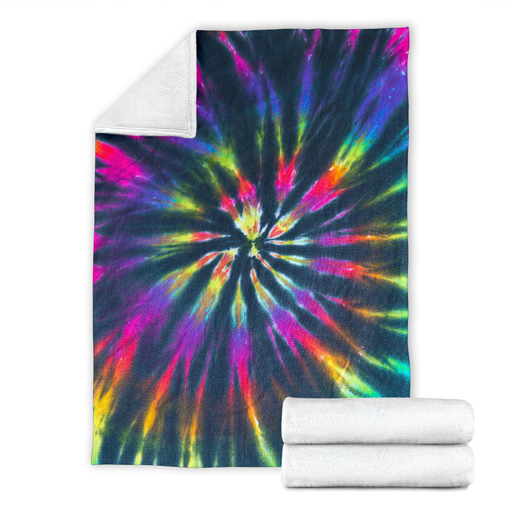 Colorful Neon Tie Dye Blanket