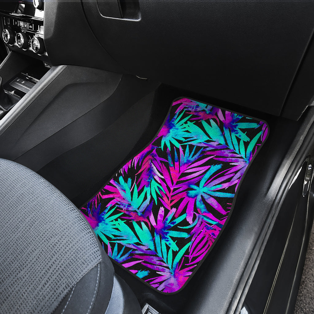 Colorful Neon Plants Car Floor Mats