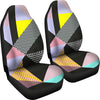 Colorful Diagonal Abstract Car Seat Covers