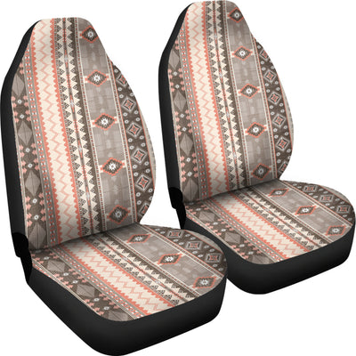 Beige Ethnic Stripes Car Seat Covers