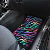 Colorful Abstract Zig Zag Car Floor Mats