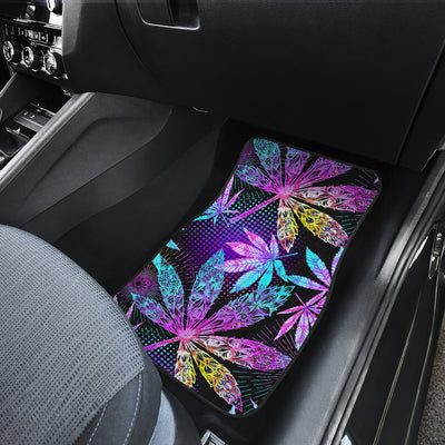 Colorful Weed Plant Car Floor Mats