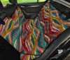 Colorful Abstract Waves Car Back Seat Pet Cover