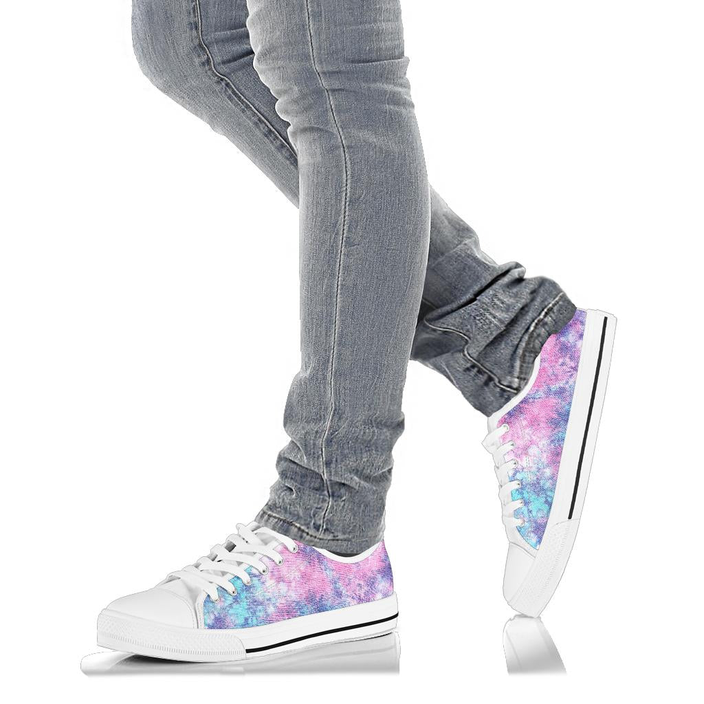 Pink & Blue Cotton Candy Tie Dye Low Top Shoes