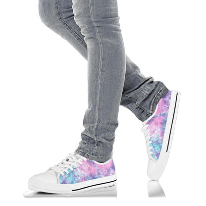Pink & Blue Cotton Candy Tie Dye Low Top Shoes