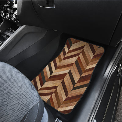 Brown Zig Zag Car Floor Mats