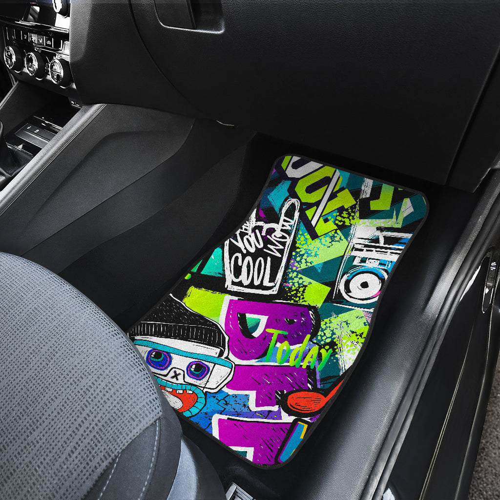 Colorful Graffiti Mural Car Floor Mats