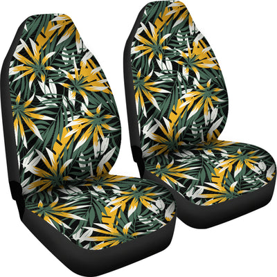 Green Yellow Leaves Car Seat Covers