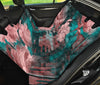 Pink Abstract Floral Car Back Seat Pet Cover