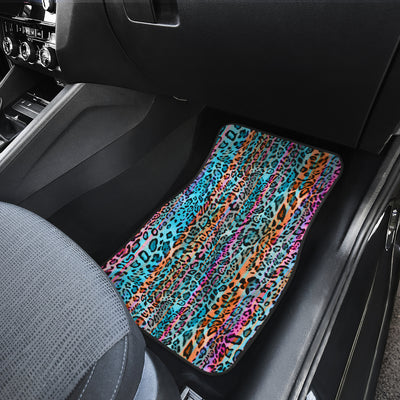 Colorful Leopard Print Car Floor Mats