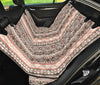 Beige Ethnic Stripes Car Back Seat Pet Cover