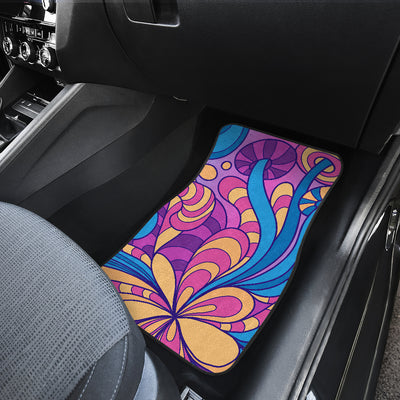 Colorful Psychedelic Decor Car Floor Mats
