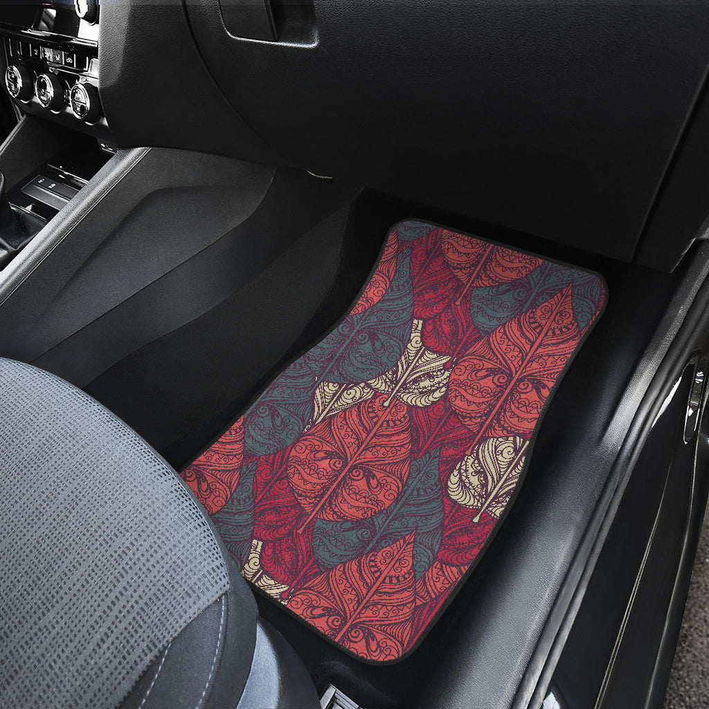 Tribal Leaves Car Floor Mats