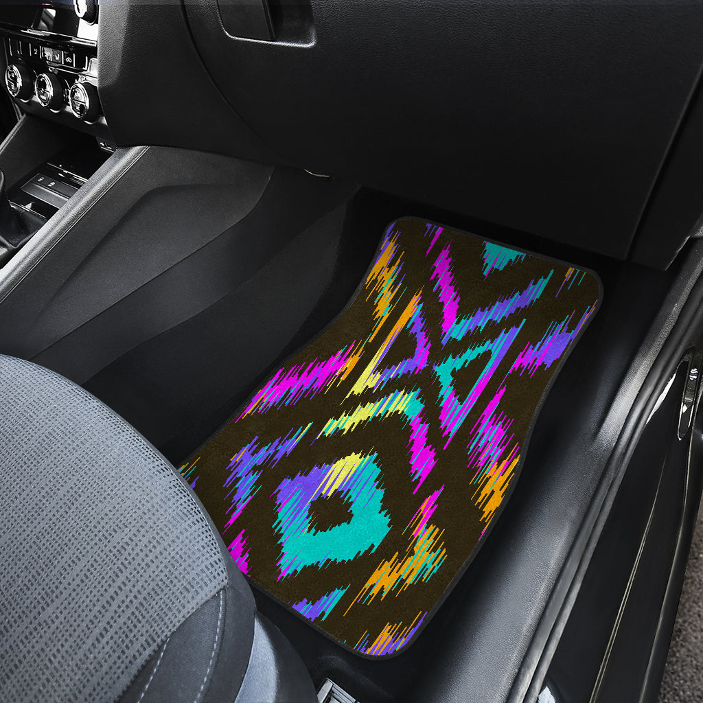 Neon Tribal Pattern Car Floor Mats