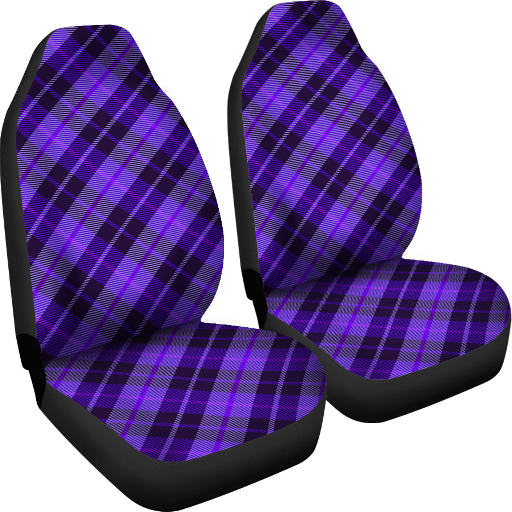 Purple Plaid Car Seat Covers