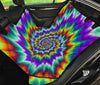 Colorful Psychedelic Spiral Car Back Seat Pet Cover