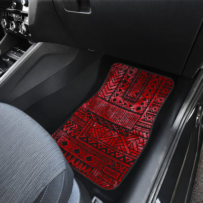 Red Tribal Abstracat Car Floor Mats