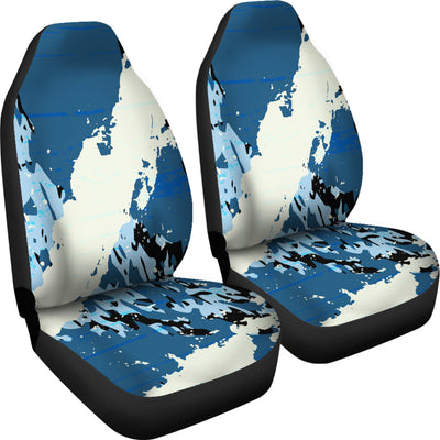 Blue Abstract (2) Car Seat Covers