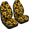 Sunflowers Black Car seat Covers